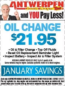 $21.95 Oil Change at Antwerpen Nissan Service in Clarksville, MD